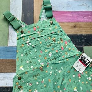 NWT Duluth Small x31” Heirloom Gardening Bib Overalls Glacial Green Garden Goose